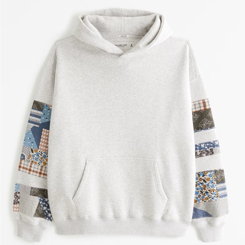 NWT Abercrombie Men's Essential Popover Hoodie - Size L